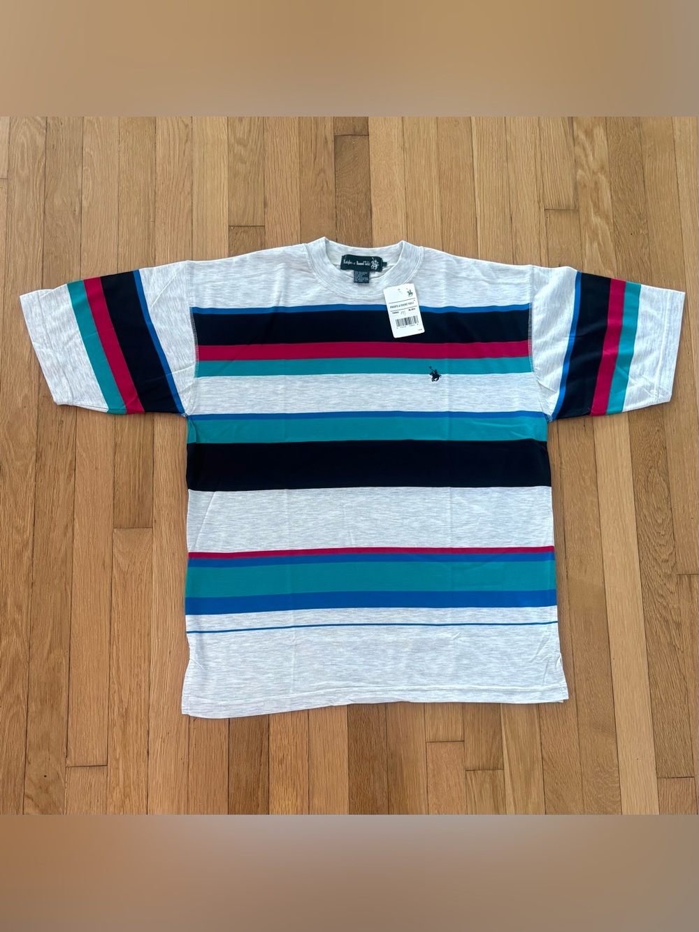 Vintage Knights of Round Table Shirt 90s Deadstock M Stripe Preppy Boxy Skater